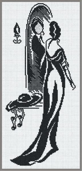 Черно-белая вышивка крестом схемы: бесплатно скачать, люди и контурные картинки, женщина и мужчина